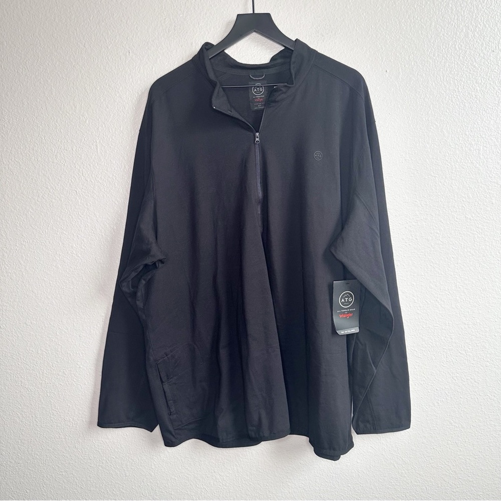 NWT ATG by Wrangler Black Half Zip Pullover Lightweight Men’s Size 3XT